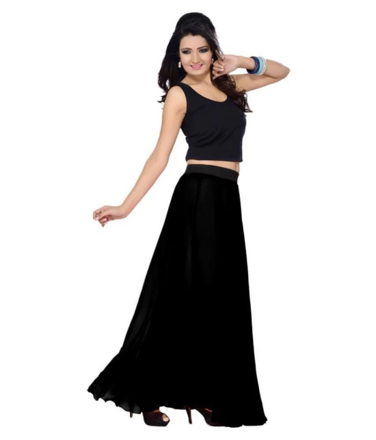 Sttoffa Georgette A-Line Skirt - Black - 36