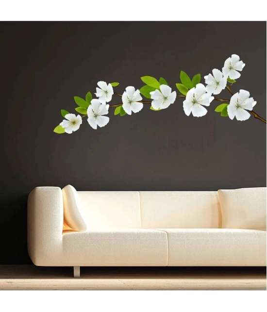 Decor Villa white flowers Vinyl Wall Stickers