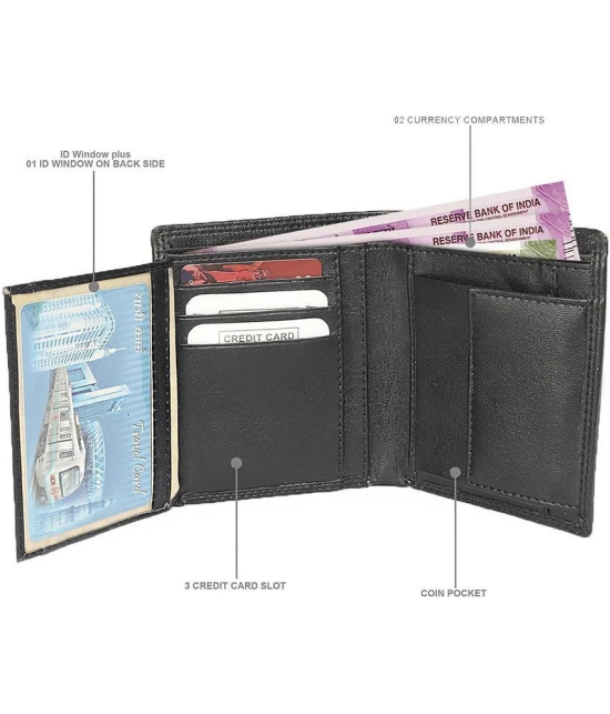 samtroh - PU BLACK Mens Regular Wallet ( Pack of 1 ) - Black