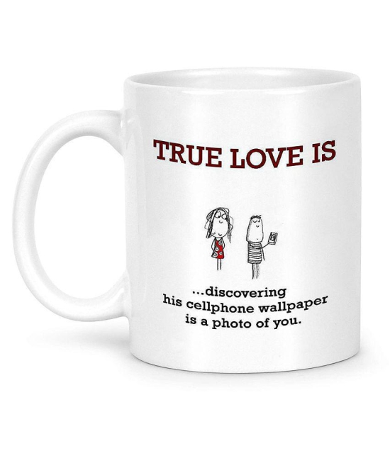 Idream Quote Printed Ceramic Coffee Mug 1 Pcs 330 mL - White