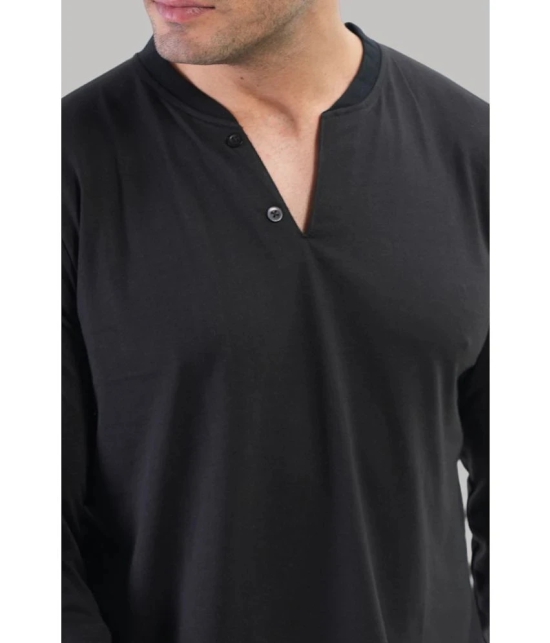 Forbro Cotton Regular Fit Solid Full Sleeves Mens T-Shirt - Black ( Pack of 1 ) - None