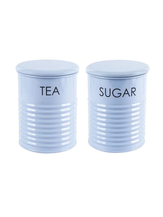 Tea & Sugar Jar - Set Of 2 (Blue, Each 900 mL)