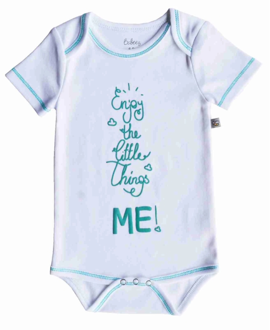 Enjoy the Little Things in ME printed White Baby Body/Onesie(100% Cotton Interlock)