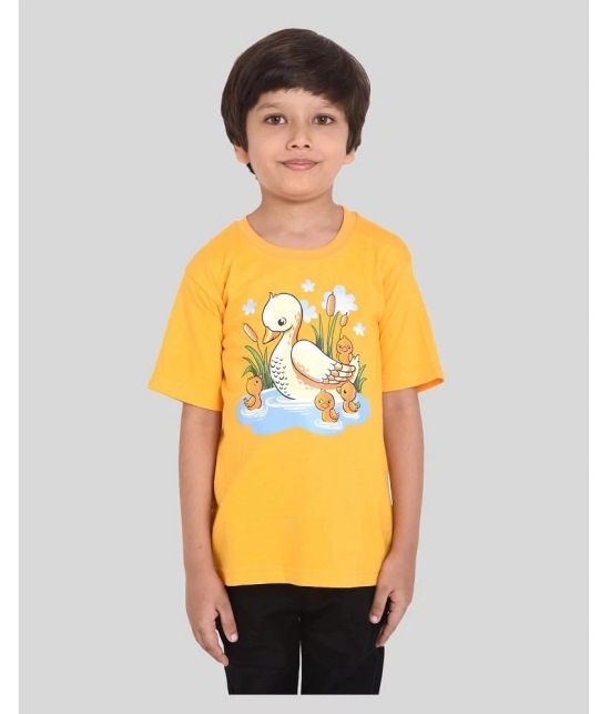 Neo Garments - Yellow Cotton Boys T-Shirt ( Pack of 1 ) - None