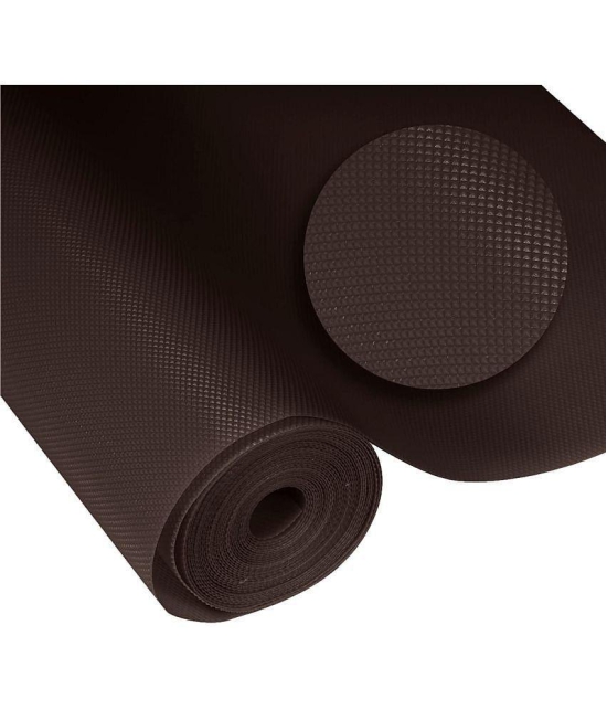 EASYHOME Multipurpose ( 45 cm X 3 m) EVA Anti-Slip Mat Liners For Bathroom, Kitchen, Fridge & Table Mat- Brown (45cmx300cm)