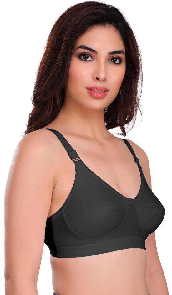 Eves Beauty Basic Bra Women Full Coverage Non Padded Bra-40D / Skin / Cotton Blend