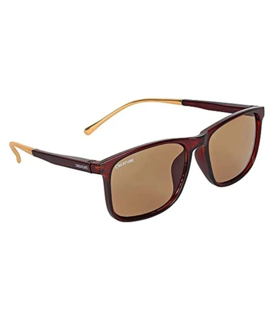 Creature - Brown Square Sunglasses ( Pack of 1 ) - Medium