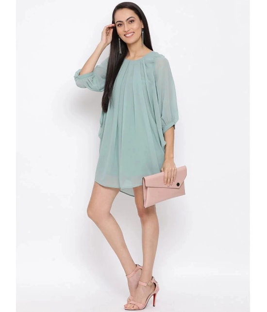 ALL WAYS YOU Polyester Green Fit And Flare Dress - - S