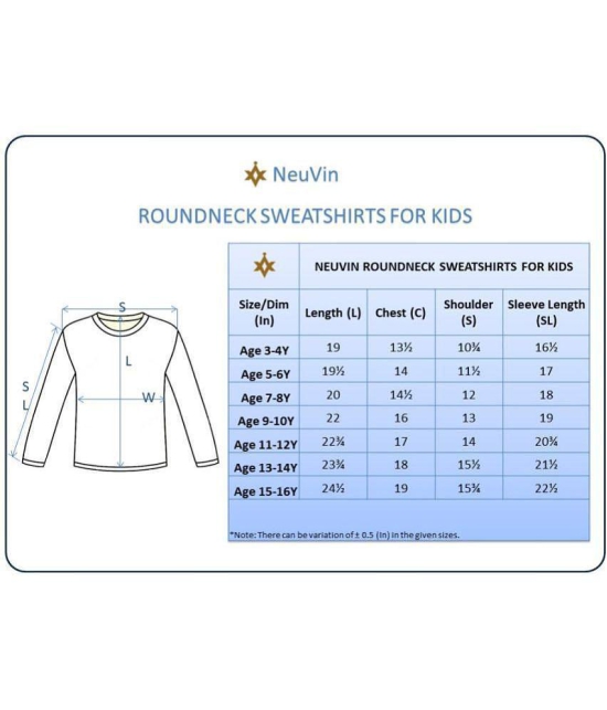 NEUVIN Yellow Fleece Boy''s Pullover Sweaters ( Pack of 1 ) - None