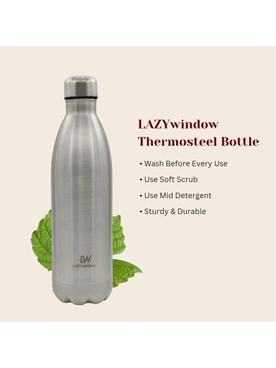 LAZYWINDOW Silver Thermosteel Flask ( 1000 ml ) - Silver