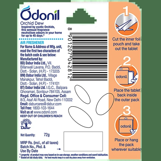 Odonil Air Freshener Orchid Dew, 72 Gm