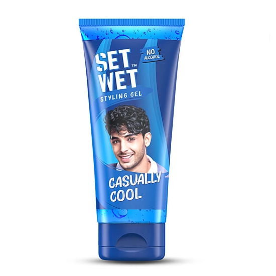 Set Wet Styling Hair Gel For Men - Casually Cool, 100 Ml Tube