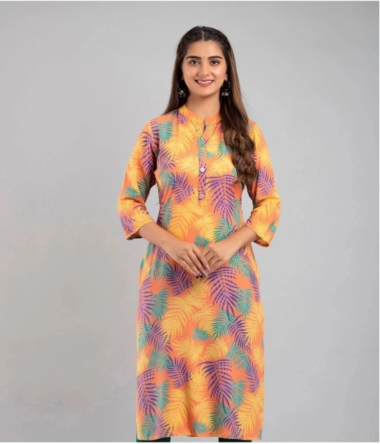 MAUKA - Multicolor Rayon Womens Straight Kurti ( Pack of 1 ) - None