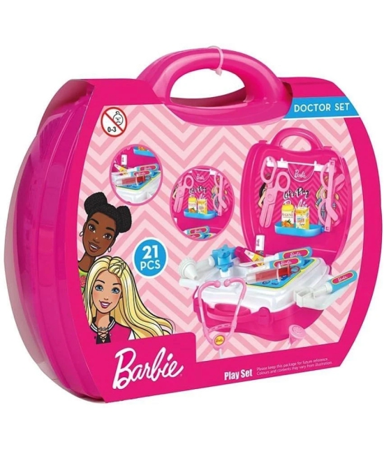 Barbie Doctor Set with Foldable Suitcase, Compact Doctor Accessories Pretend Play | Game Toy Kit for 3 + Year Kids, Boys and Girls - Multi-Color