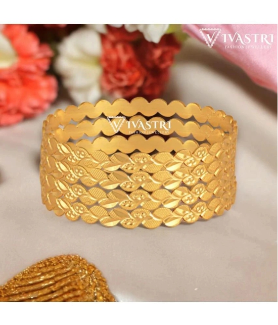 VIVASTRI Gold Bangle Set ( Pack of 1 ) - None