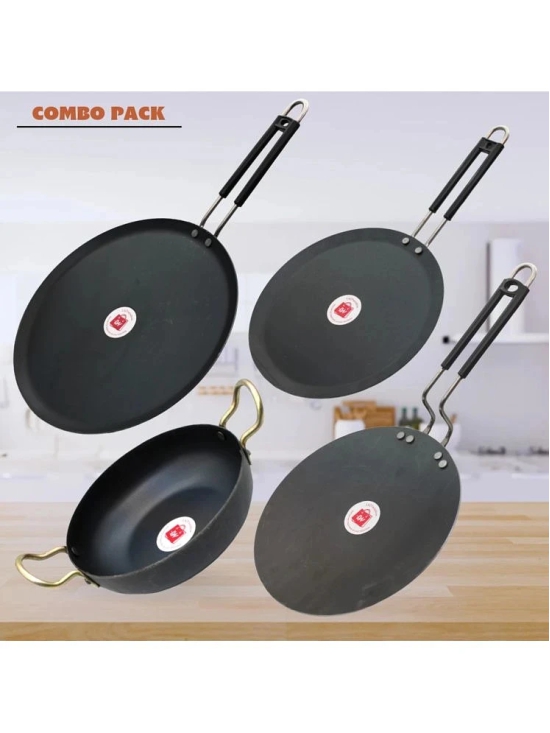 LAZYWINDOW Black Iron No Coating Cookware Sets ( Set of 1 )