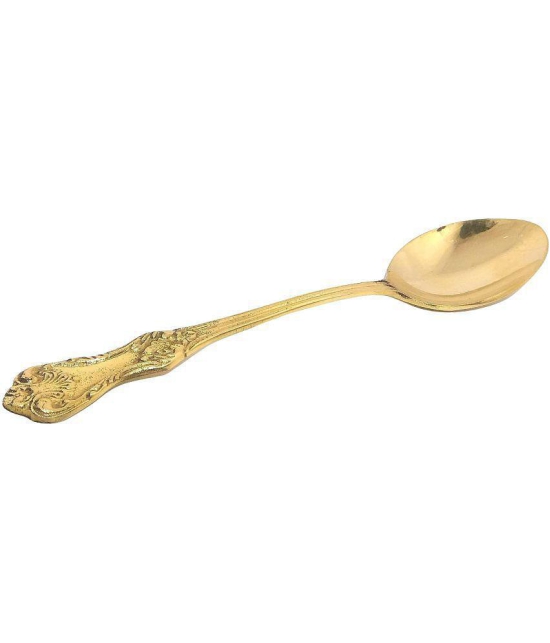 A & H ENTERPRISES - Brass Brass Dessert Spoon ( Pack of 3 ) - Brass