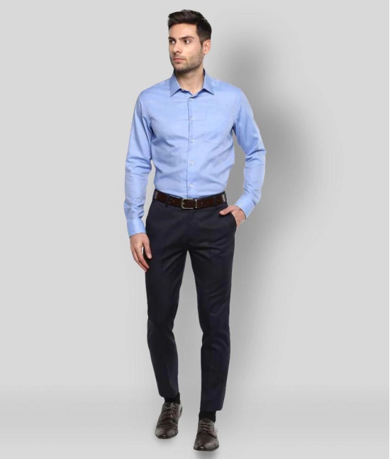 Inspire Clothing Inspiration - Blue Polycotton Slim - Fit Mens Formal Pants ( Pack of 1 ) - None