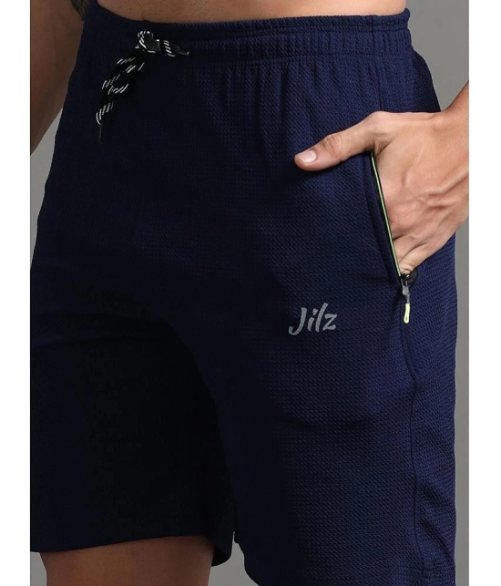 JILZ Navy Polyester Mens Shorts ( Pack of 1 ) - None