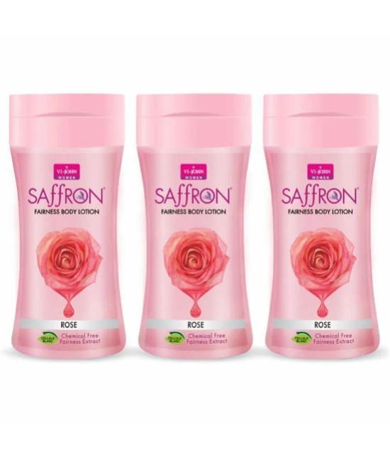 Vi-John Saffron Fliptop Rose Fairnes Body Lotion for Men & Women 250ml Pack of 3