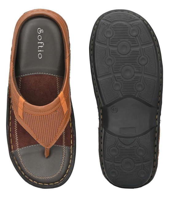 softio Tan Flip Flops - 11