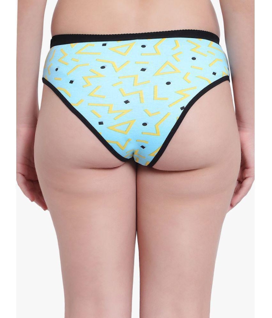 Bruchi Club - Light Blue Blended Printed Women's Bikini ( Pack of 1 ) - None