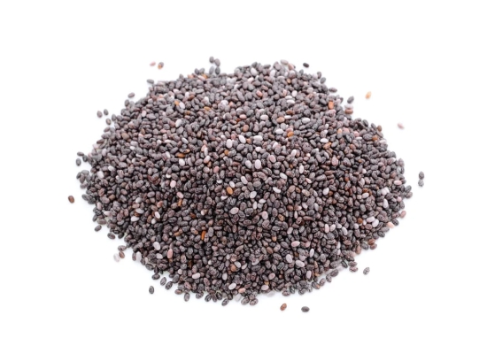 RAW BLACK CHIA SEEDS for Weight Loss. Good source of Calcium, Omega-3 Fatty Acids, Vitamins, Protein, Iron & other minerals