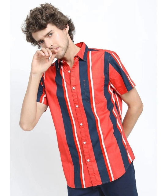 Ketch 100% Cotton Regular Fit Striped Half Sleeves Mens Casual Shirt - Blue ( Pack of 1 ) - None