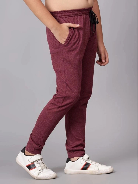 Diaz Maroon Cotton Blend Boys Trackpant ( Pack of 1 ) - None