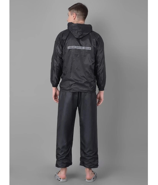 Dollar Black Polyester Mens Rain Suit ( Pack of 1 ) - XL