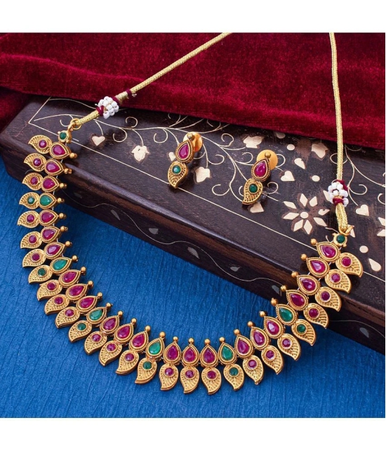 Sukkhi Alloy Multi Color Traditional Necklaces Set Collar - Multi Color