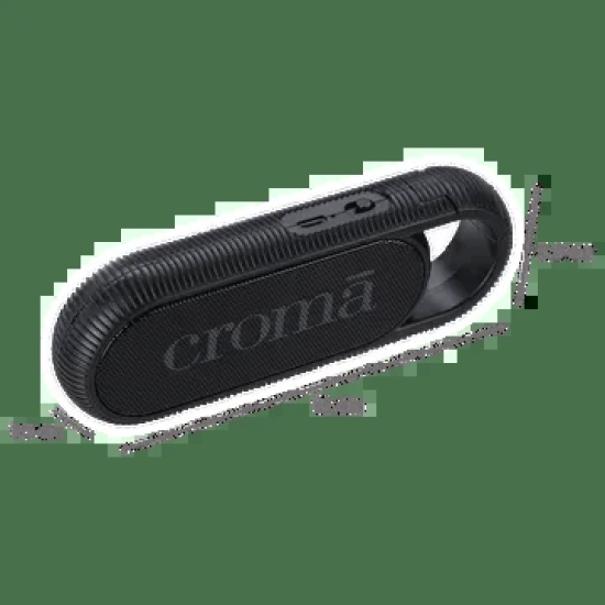 Croma 2W Portable Bluetooth Speaker (With Hook, Mono Channel, Black)