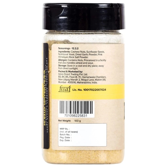 Urban Platter Parmesan Cheese Shaker Jar, 100g [Plant-Based, Cheesy Seasoning, Dairy-Free, Not Milk Cheese]