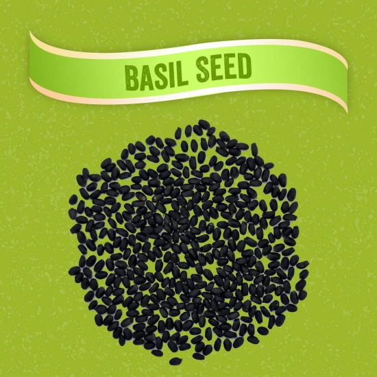 JEWEL FARMER Basil Seed, Tukmariya Herbal Sabja Seeds with Omega 3, Protein, Dietary Fiber & Antioxidant - 100g