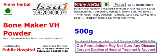 Bone Maker VH Herbal Supplement Powder