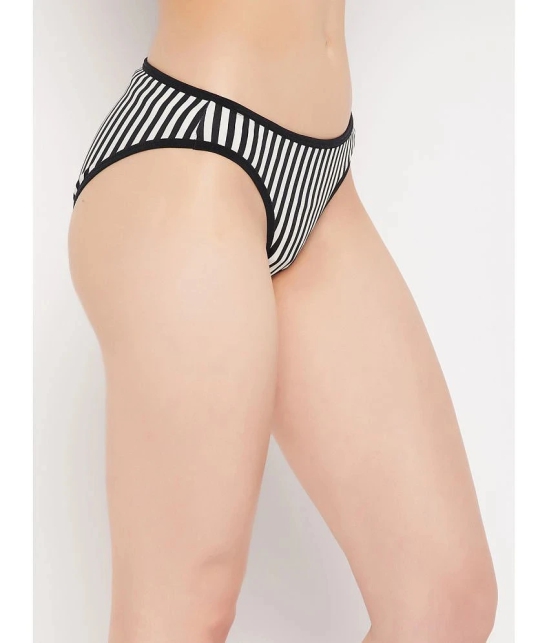 Clovia - White Nylon Striped Womens Bikini ( Pack of 1 ) - None