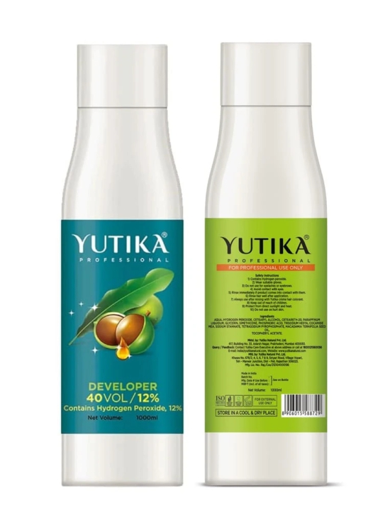 Yuthika Professional Blonder Powder 500g with Hair Color Developer 40 Volume (12%) 1000ml