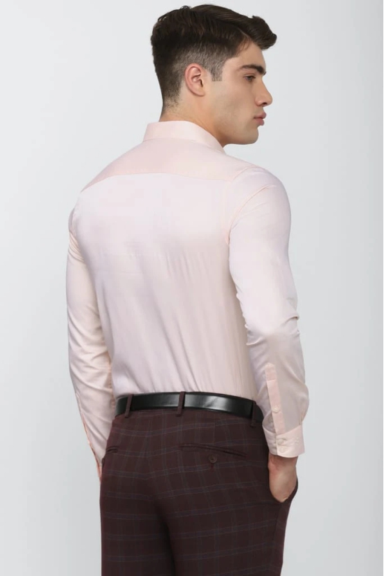 Men Pink Slim Fit Formal Full Sleeves Formal Shirt