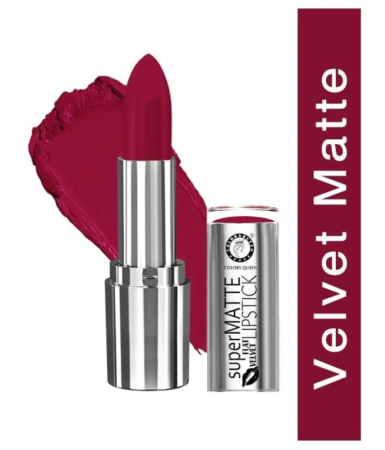 Colors Queen Super Matte Lipstick Highly Pigmented Creamy Matte Lipstick Royal Pink (Shade - 15)