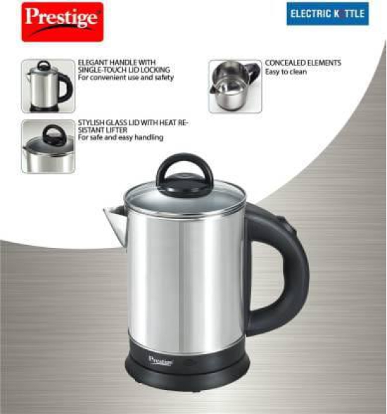 Prestige pkgss Electric Kettle  (1.7 L, Black, Steel)