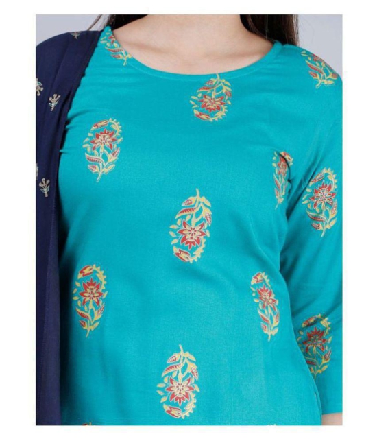 MAUKA Rayon Kurti With Palazzo - Stitched Suit - XS