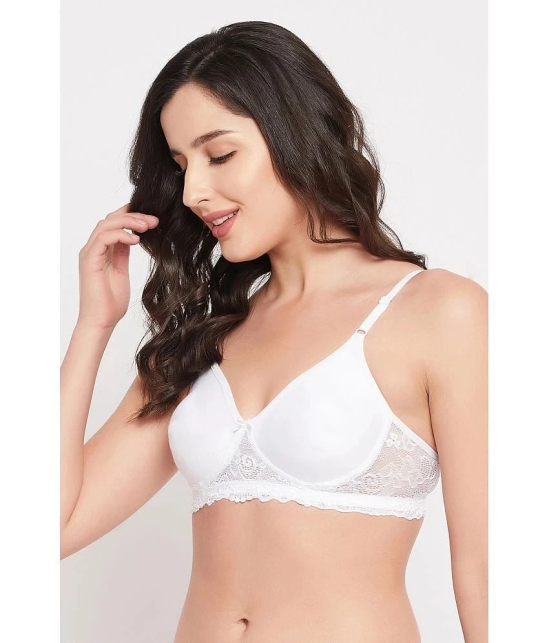 Clovia Pack of 1 Cotton Womens T-Shirt Bra ( White ) BR1280P18 - None