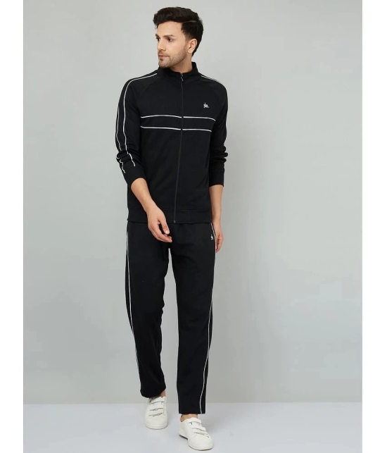 YHA Black Fleece Regular Fit Mens Tracksuit ( Pack of 1 ) - None