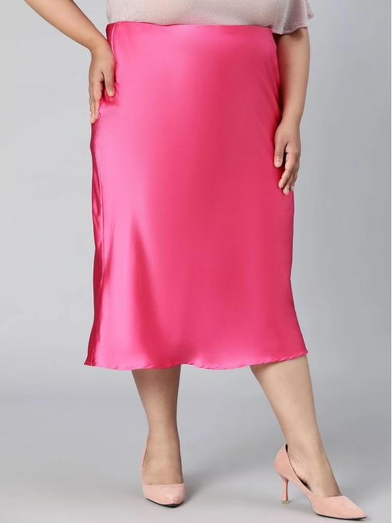 Oxolloxo Plus Size Pencil Midi Skirts