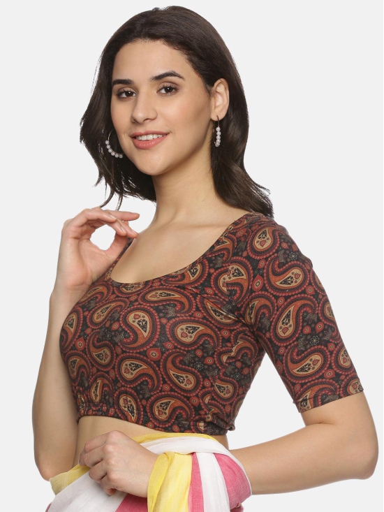 Women Printed Strechable Blouse A02-3XL / AO2