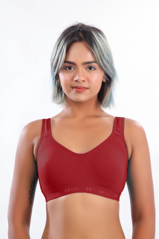 Women Hug Sports Bra Maroon