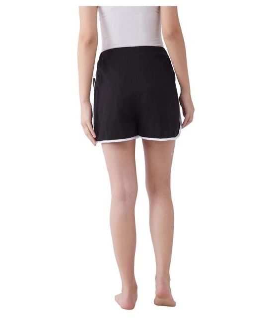 Miss Chase Cotton Night Shorts - Black - XS