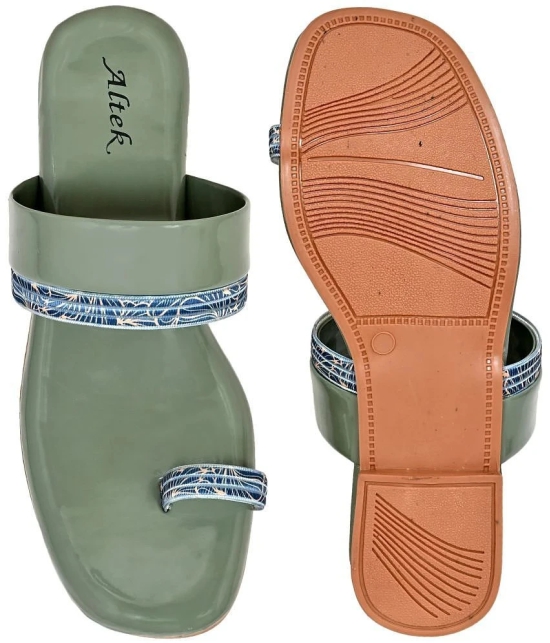 Altek - Green Womens Flats - None