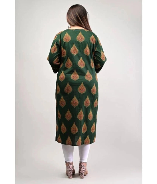 Swasti - Green Cotton Womens Straight Kurti ( Pack of 1 ) - None