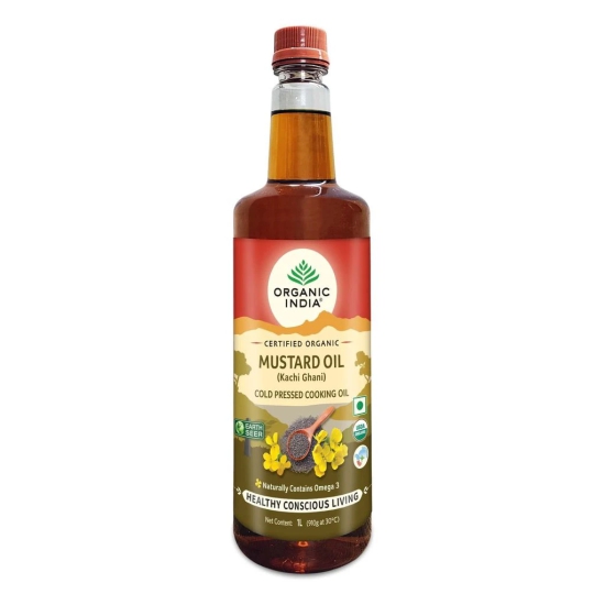 Organic India Organic Mustard Oil -Pack of 2 (1 Ltr)